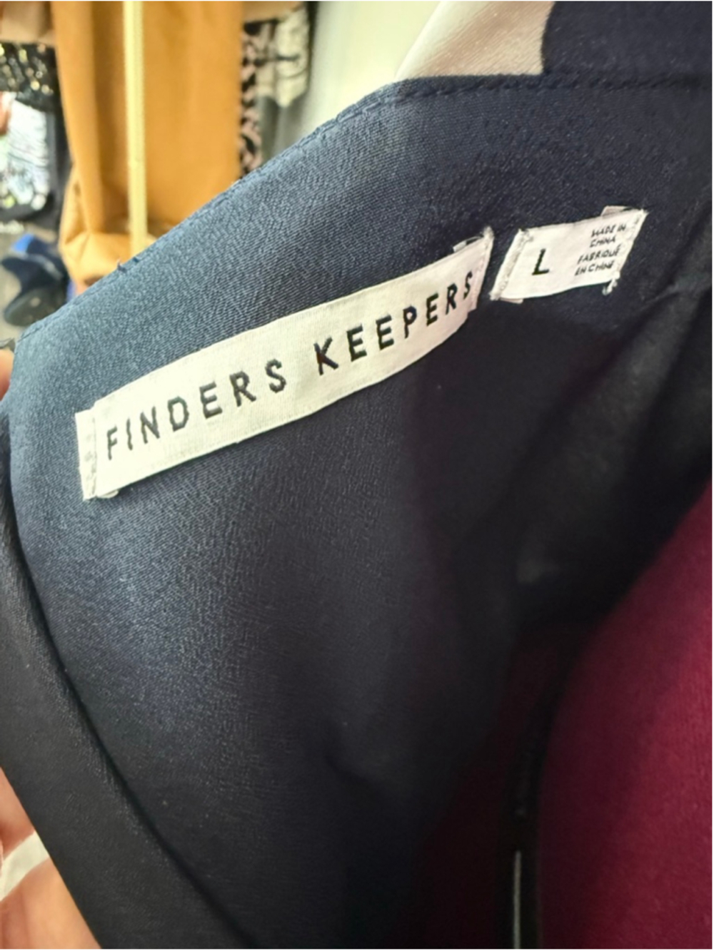 "House of Cards" or "Illuminati" Finders Keepers Navy Floral Summer Large - Picture 4 of 4